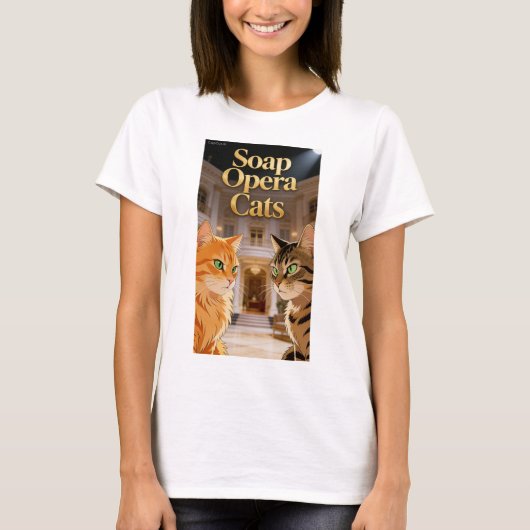 Seifenoper-Katzen T-Shirt (Vorderseite)
