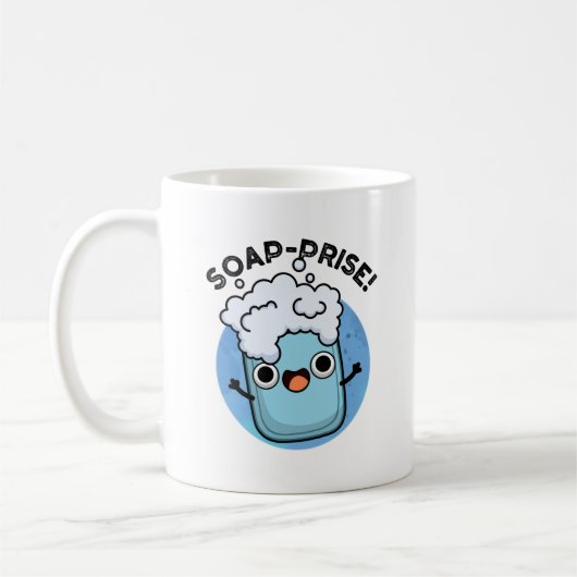 Seifenpreis Funny Surprised Soap Pun Kaffeetasse (Links)