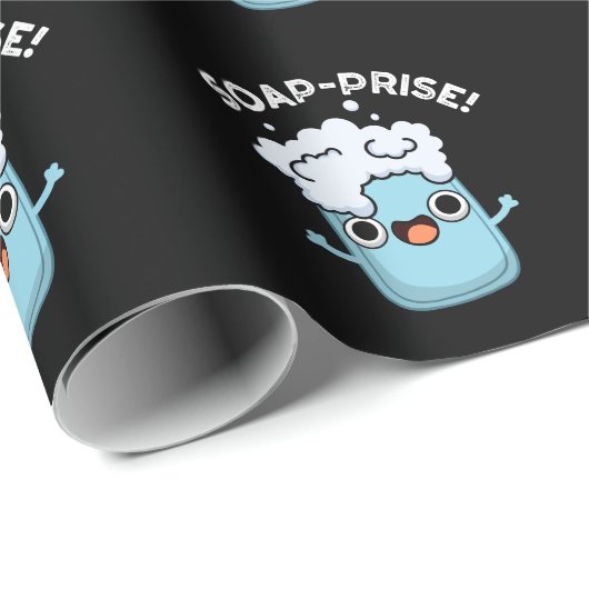 Seifenpreis Funny Überraschte Seife Pun Dark BG Geschenkpapier (Rolleneckpunkt)