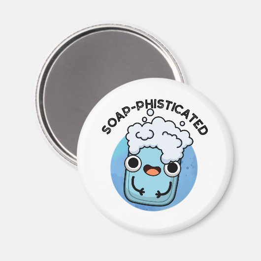 Seifenraffinierte Funny Soap Pun Magnet (Vorderseite/Rückseite)