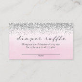 Seifenrosa und Silver Baby Dusche Windelwascher Ra Begleitkarte (Vorderseite)