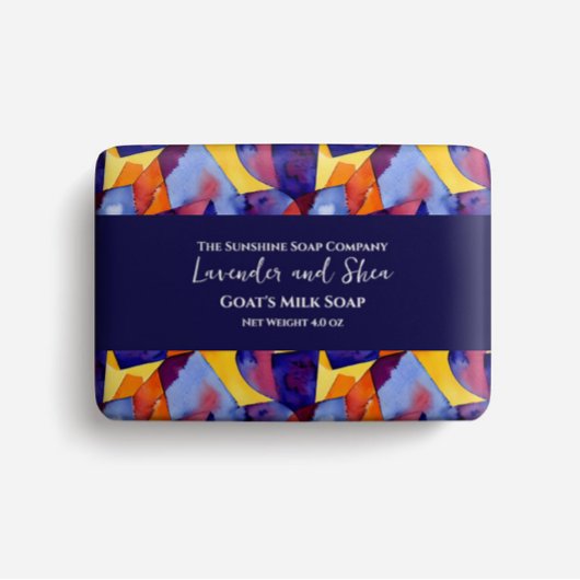 Seifenverpackungspapier - abstrakt in Blau und Ora Flyer