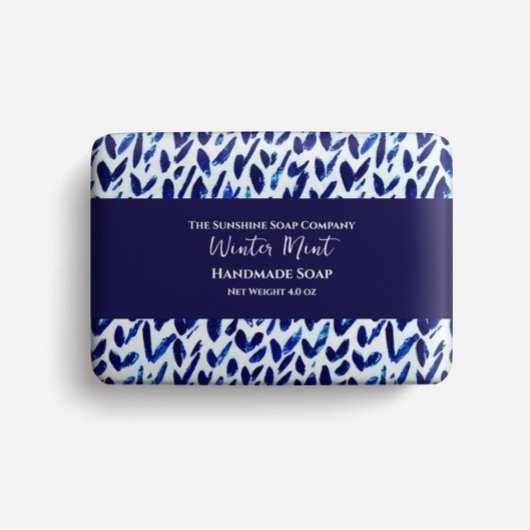 Seifenverpackungspapier - abstrakte blaue Karo Flyer