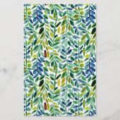 Seifenverpackungspapier - Aquarell-grüne Blätter Flyer (Vorne)