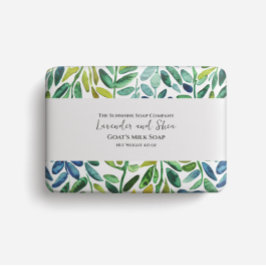 Seifenverpackungspapier - Aquarell-grüne Blätter Flyer
