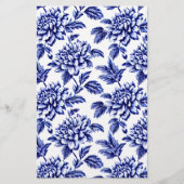 Seifenverpackungspapier - blaue und weiße Dahlien Flyer (Vorne)