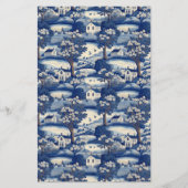 Seifenverpackungspapier - blaue weiße Landschaft Flyer (Vorne)