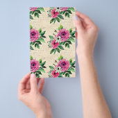 Seifenverpackungspapier - Blumenkohl-Shabby Chic Flyer (Handgriff)