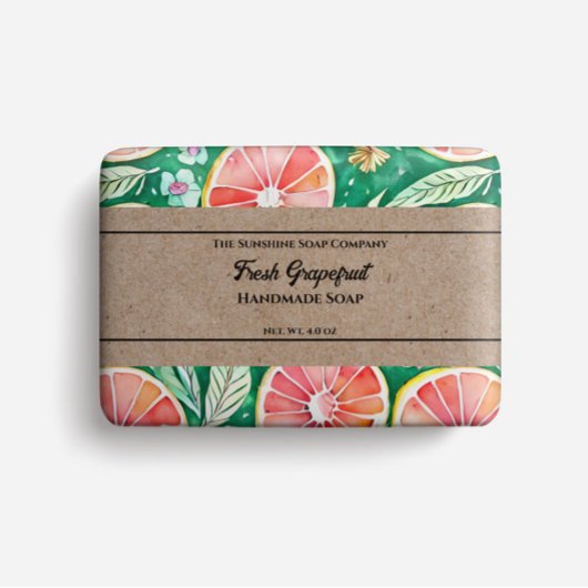 Seifenverpackungspapier - rosa Grapefruit Flyer