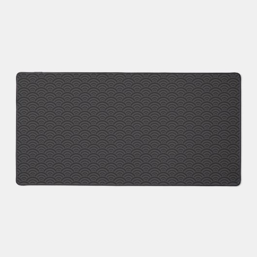 Seigaiha Black | Desk Mat Schreibtischunterlage (Vorderseite)