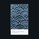 Seigaiha Blue Wave Pattern Visitenkarte<br><div class="desc">Chic Visitenkarten mit Seigaiha japanisches Wellenmuster und knusprigem weißem Hintergrund, und Ihrem Namen oder Ihrer Firma. Fügen Sie Ihre vollständigen Kontaktinformationen auf der Rückseite ein. Eine einzigartige und raffinierte Wahl für jedes Geschäft. Öffnen Sie in vollem Editor, um Symbole der sozialen Medien zu entfernen, die Sie möglicherweise nicht benötigen. Fügen...</div>