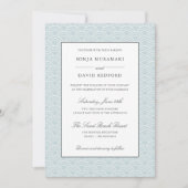 Seigaiha | Dusty Blue Einladung (Vorderseite)