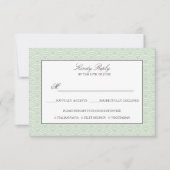 Seigaiha | Dusty Green japan wave menu option RSVP Karte (Vorderseite)