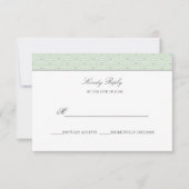 Seigaiha | Dusty Green japanische Welle Hochzeit r RSVP Karte (Vorderseite)
