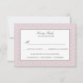 Seigaiha | Dusty Rose japanische Wave Menü Option RSVP Karte (Vorderseite)