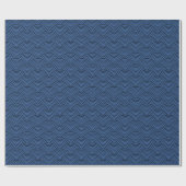 Seigaiha Japanese Wave Blue Rainbow Pattern Geschenkpapier (Flach)