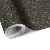 Seigaiha Japanese Wave Geschenkpapier (Rolleneckpunkt)