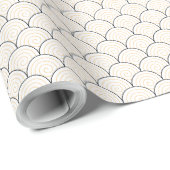 Seigaiha Japanese Wave Geschenkpapier (Rolleneckpunkt)