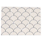 Seigaiha Japanese Wave Große Geschenktüte (Rückseite)