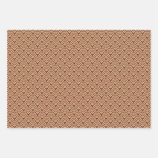 Seigaiha-Muster Geschenkpapier Set (Vorderseite)