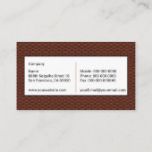 Seigaiha Pattern Business Card Visitenkarte (Rückseite)
