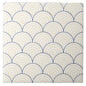 Seigaiha Seamless Pattern Keramik Tile Fliese (Vorderseite)