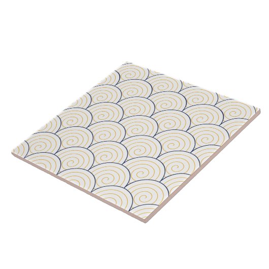 Seigaiha Seamless Pattern Keramik Tile Fliese (Seite)