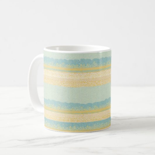 Seigaiha Wave Pattern Mug Kaffeetasse (Vorderseite Links)