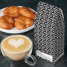 Seigaiha, Waves, Japanese, Black and White