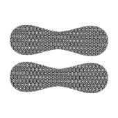 Seigaiha, Waves, Japanese, Black and White Baseball (Paneele)