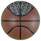 Seigaiha, Waves, Japanese, Black and White Basketball (Rechts)