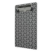 Seigaiha, Waves, Japanese, Black and White Mini Klemmbrett (Gewinkelt2)