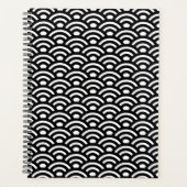 Seigaiha, Waves, Japanese, Black and White Planer (Vorderseite)