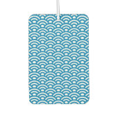 Seigaiha, Waves, Japanese, Blue and White Autolufterfrischer (Vorderseite)