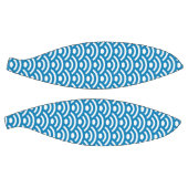 Seigaiha, Waves, Japanese, Blue and White Basketball (Panele)