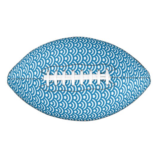 Seigaiha, Waves, Japanese, Blue and White Football (Vorderseite)