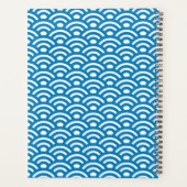 Seigaiha, Waves, Japanese, Blue and White Planer (Rückseite)