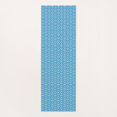 Seigaiha, Waves, Japanese, Blue and White Yogamatte (Rückseite)
