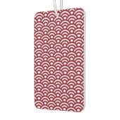 Seigaiha, Waves, Japanese, Burgundy and White Autolufterfrischer (Links)