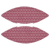 Seigaiha, Waves, Japanese, Burgundy and White Football (Paneele)