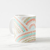 Seigaiha Waves: Vintages Wellenmuster Kaffeetasse (Vorderseite Links)