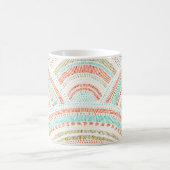 Seigaiha Waves: Vintages Wellenmuster Kaffeetasse (Mittel)