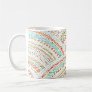 Seigaiha Waves: Vintages Wellenmuster Kaffeetasse