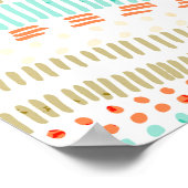 Seigaiha Waves: Vintages Wellenmuster Poster (Ecke)