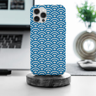Seigaiha, Wellen, Japanisch, Blau und Weiß Case-Mate iPhone Hülle