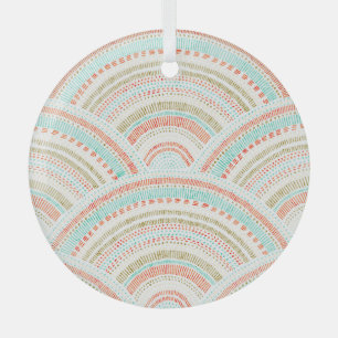 Seigaiha-Wellen: Vintage-Wellenmuster Ornament Aus Glas