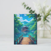 (Seijaku no Kohan) -  Lakeside Serenity Postkarte (Stehend Vorderseite)