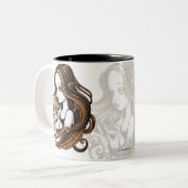 "Seika" bernsteinfarbige Zweifarbige Tasse (Vorderseite Links)