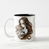 "Seika" bernsteinfarbige Zweifarbige Tasse (Links)