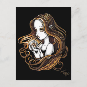 "Seika" Bernsteinische Rose Kristallball Angel Pos Postkarte